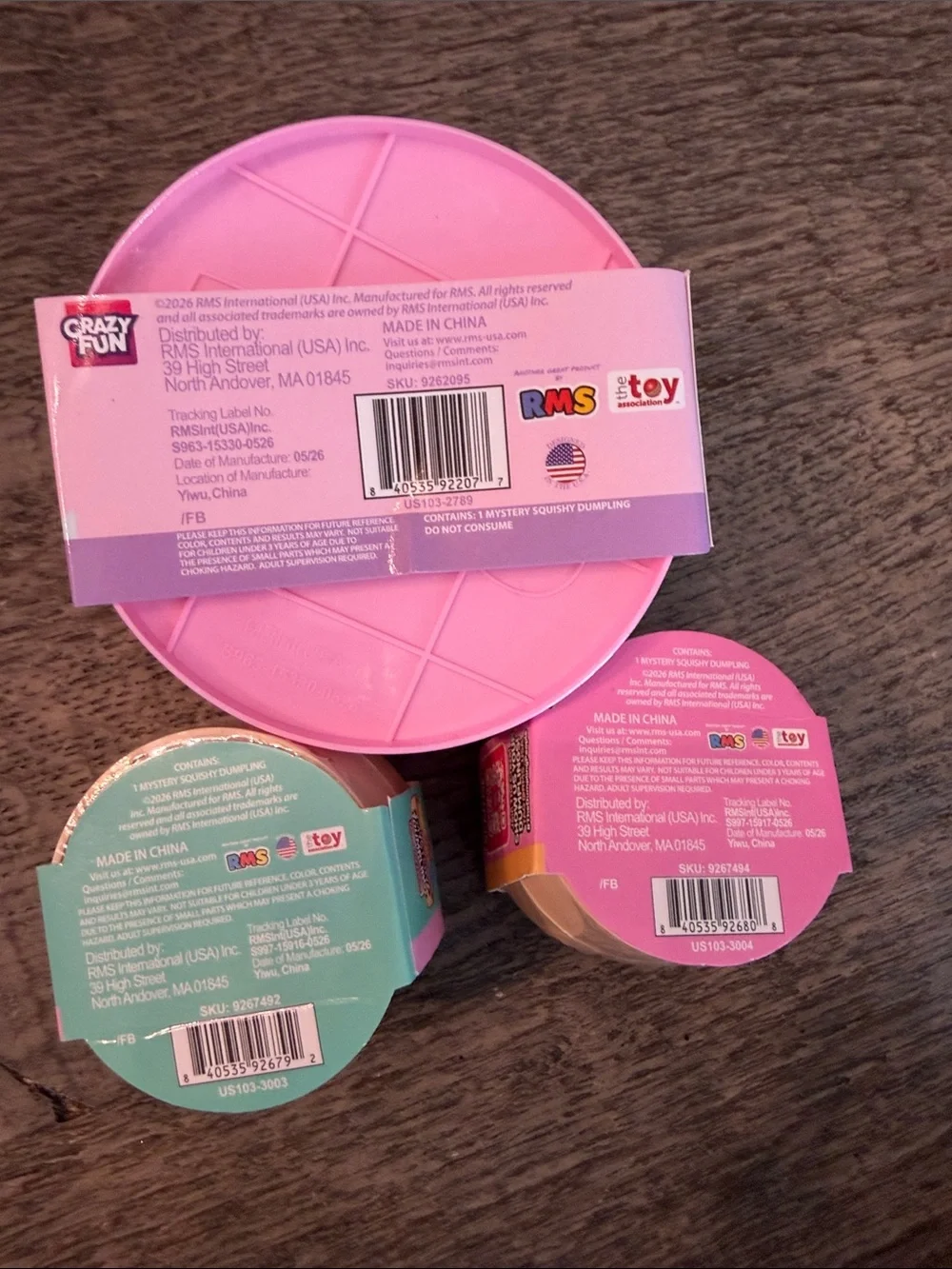 RMS Crazy Fun Mystery Dumpling Cotton Candy Bao Bun Mini Cupcake Rose Gold Set